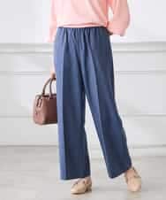 K3LFD05049 a.v.v Elmi(アー・ヴェ・ヴェ) 【低身長サイズ】［支持率NO.1/イージーケア］イージーワイドパンツ ライトカーキ