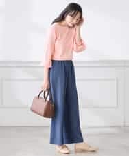 K3LFD05049 a.v.v Elmi(アー・ヴェ・ヴェ) 【低身長サイズ】［支持率NO.1/イージーケア］イージーワイドパンツ ライトカーキ