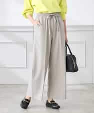 K3LFD05049 a.v.v Elmi(アー・ヴェ・ヴェ) 【低身長サイズ】［支持率NO.1/イージーケア］イージーワイドパンツ ライトカーキ