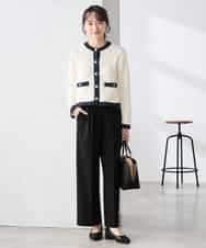 K3LFD05049 a.v.v Elmi(アー・ヴェ・ヴェ) 【低身長サイズ】［支持率NO.1/イージーケア］イージーワイドパンツ ライトカーキ