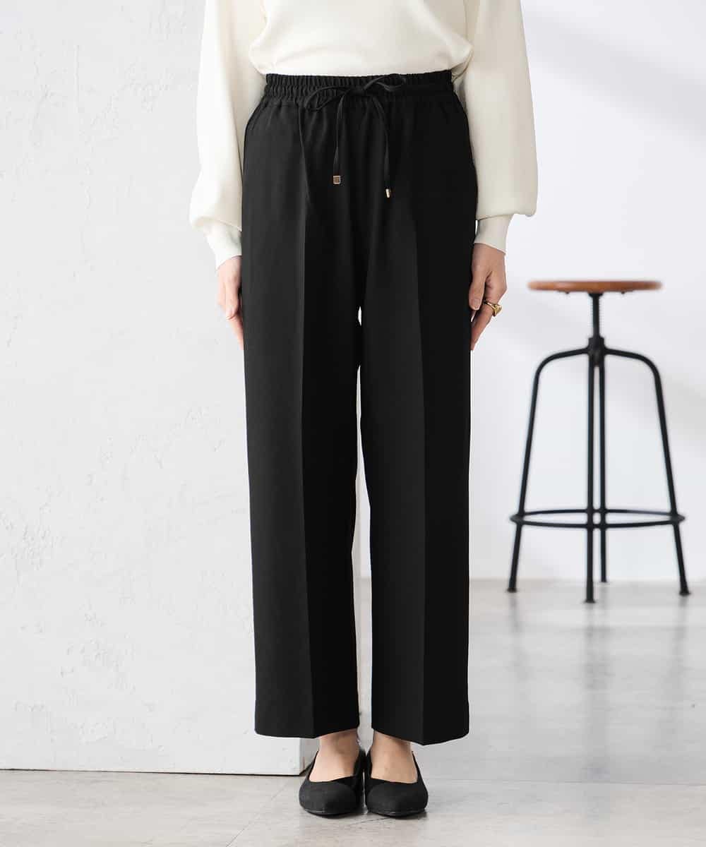 K3LFD05049 a.v.v Elmi(アー・ヴェ・ヴェ) 【低身長サイズ】［支持率NO.1/イージーケア］イージーワイドパンツ ライトカーキ