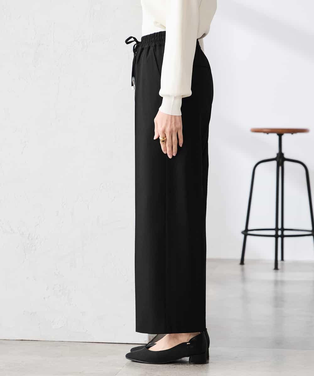 K3LFD05049 a.v.v Elmi(アー・ヴェ・ヴェ) 【低身長サイズ】［支持率NO.1/イージーケア］イージーワイドパンツ ライトカーキ