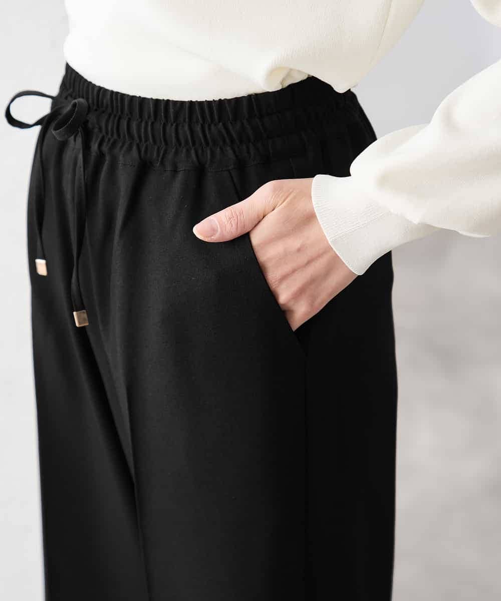 K3LFD05049 a.v.v Elmi(アー・ヴェ・ヴェ) 【低身長サイズ】［支持率NO.1/イージーケア］イージーワイドパンツ ライトカーキ