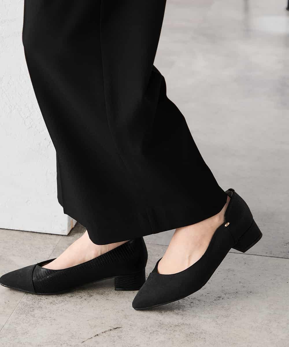 K3LFD05049 a.v.v Elmi(アー・ヴェ・ヴェ) 【低身長サイズ】［支持率NO.1/イージーケア］イージーワイドパンツ ライトカーキ