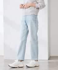 K3LFD08059 a.v.v Elmi(アー・ヴェ・ヴェ) 【低身長サイズ】ストレートデニムパンツ ライトブルー