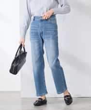 K3LFD08059 a.v.v Elmi(アー・ヴェ・ヴェ) 【低身長サイズ】ストレートデニムパンツ ライトブルー