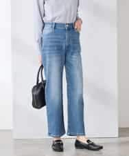 K3LFD08059 a.v.v Elmi(アー・ヴェ・ヴェ) 【低身長サイズ】ストレートデニムパンツ ライトブルー