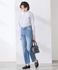 K3LFD08059 a.v.v Elmi(アー・ヴェ・ヴェ) 【低身長サイズ】ストレートデニムパンツ ライトブルー