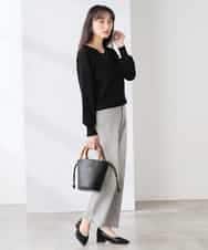 K3LFD08059 a.v.v Elmi(アー・ヴェ・ヴェ) 【低身長サイズ】ストレートデニムパンツ ライトブルー