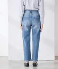 K3LFD08059 a.v.v Elmi(アー・ヴェ・ヴェ) 【低身長サイズ】ストレートデニムパンツ ライトブルー