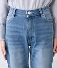 K3LFD08059 a.v.v Elmi(アー・ヴェ・ヴェ) 【低身長サイズ】ストレートデニムパンツ ライトブルー