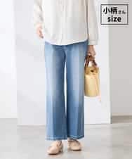 K3LFD10059 a.v.v Elmi(アー・ヴェ・ヴェ) 【低身長サイズ】ワイドデニムパンツ ブルー