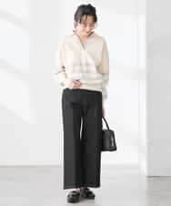 K3LFD10059 a.v.v Elmi(アー・ヴェ・ヴェ) 【低身長サイズ】ワイドデニムパンツ ブルー