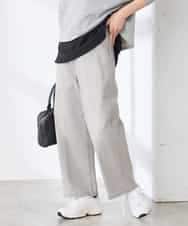 K3LFD10059 a.v.v Elmi(アー・ヴェ・ヴェ) 【低身長サイズ】ワイドデニムパンツ ブルー