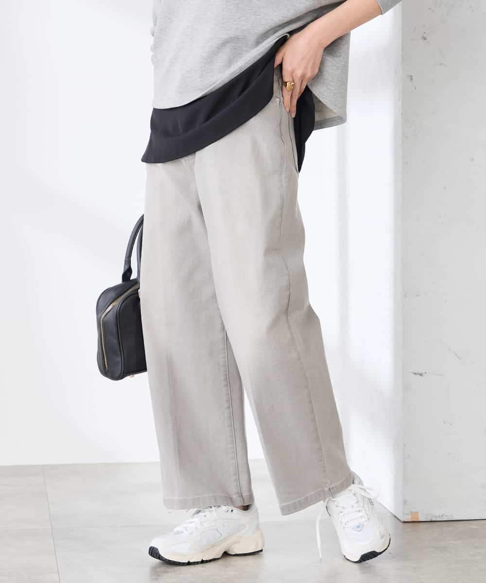 K3LFD10059 a.v.v Elmi(アー・ヴェ・ヴェ) 【低身長サイズ】ワイドデニムパンツ ブルー