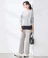 K3LFD10059 a.v.v Elmi(アー・ヴェ・ヴェ) 【低身長サイズ】ワイドデニムパンツ ブルー