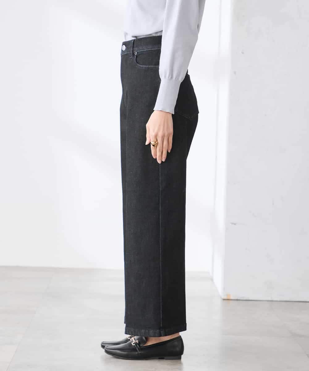 K3LFD10059 a.v.v Elmi(アー・ヴェ・ヴェ) 【低身長サイズ】ワイドデニムパンツ ブルー