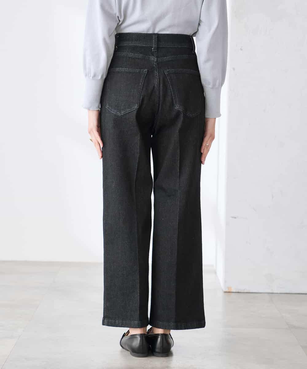 K3LFD10059 a.v.v Elmi(アー・ヴェ・ヴェ) 【低身長サイズ】ワイドデニムパンツ ブルー