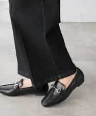 K3LFD10059 a.v.v Elmi(アー・ヴェ・ヴェ) 【低身長サイズ】ワイドデニムパンツ ブルー