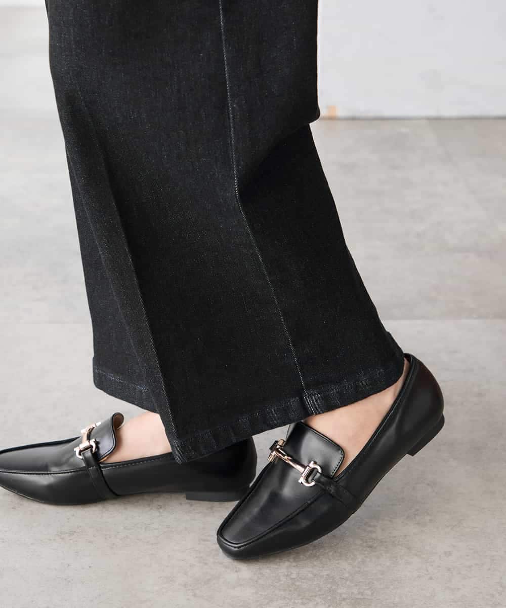 K3LFD10059 a.v.v Elmi(アー・ヴェ・ヴェ) 【低身長サイズ】ワイドデニムパンツ ブルー