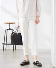 K3LFD28054 a.v.v Elmi(アー・ヴェ・ヴェ) 【低身長サイズ】センタープレススリムパンツ ホワイト