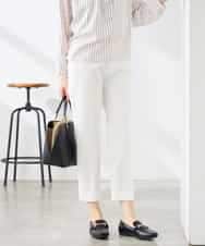 K3LFD28054 a.v.v Elmi(アー・ヴェ・ヴェ) 【低身長サイズ】センタープレススリムパンツ ホワイト