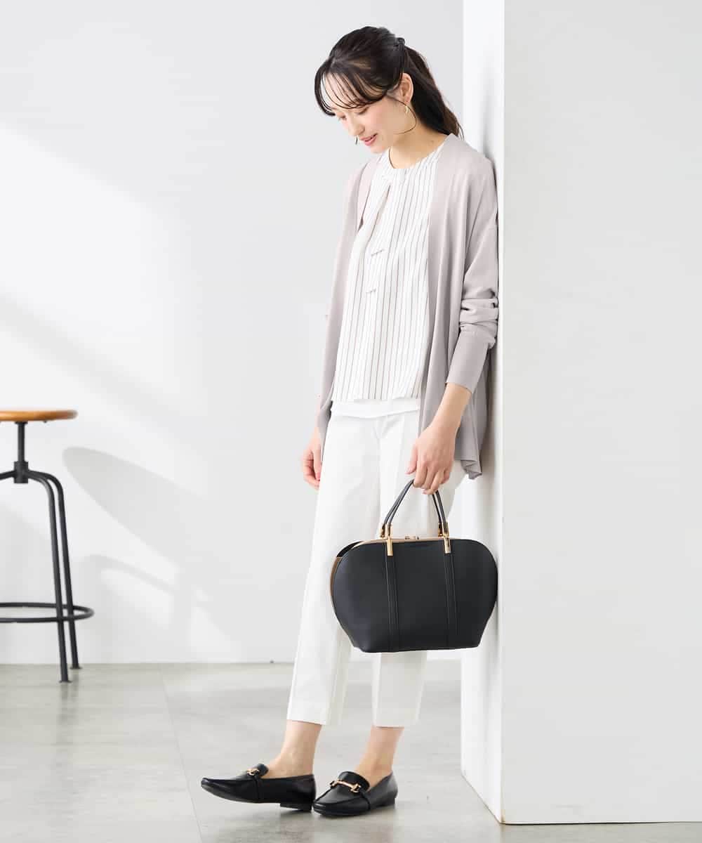 K3LFD28054 a.v.v Elmi(アー・ヴェ・ヴェ) 【低身長サイズ】センタープレススリムパンツ ホワイト