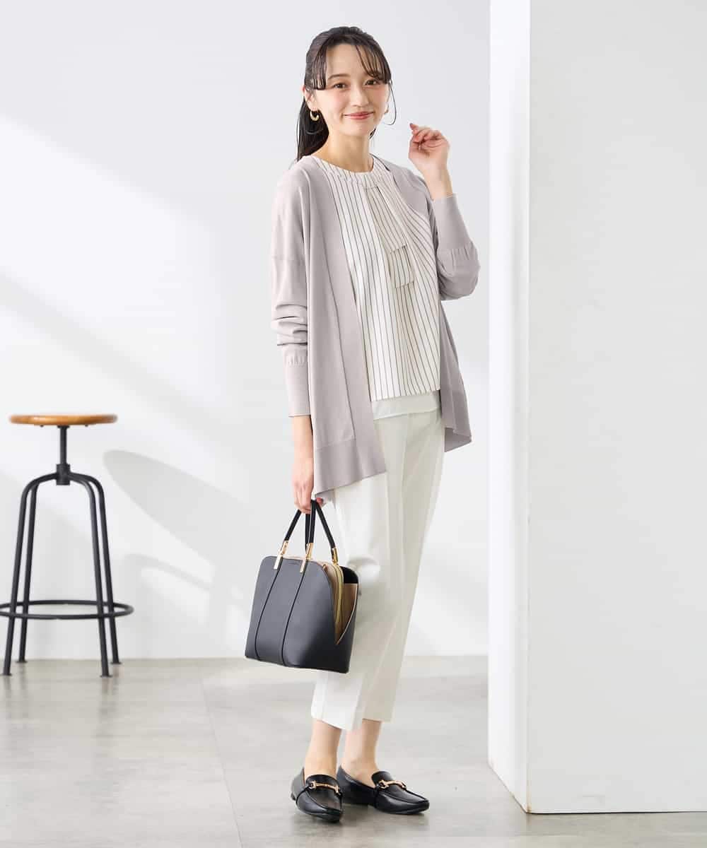 K3LFD28054 a.v.v Elmi(アー・ヴェ・ヴェ) 【低身長サイズ】センタープレススリムパンツ ホワイト