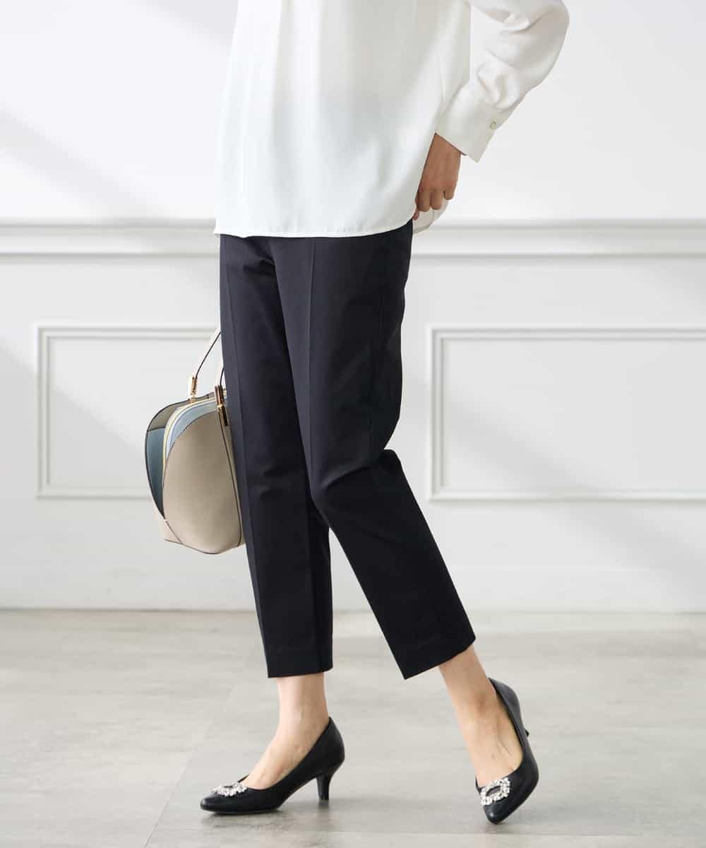 K3LFD28054 a.v.v Elmi(アー・ヴェ・ヴェ) 【低身長サイズ】センタープレススリムパンツ ホワイト