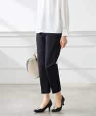 K3LFD28054 a.v.v Elmi(アー・ヴェ・ヴェ) 【低身長サイズ】センタープレススリムパンツ ホワイト