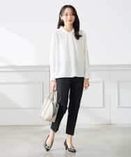 K3LFD28054 a.v.v Elmi(アー・ヴェ・ヴェ) 【低身長サイズ】センタープレススリムパンツ ホワイト