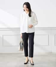 K3LFD28054 a.v.v Elmi(アー・ヴェ・ヴェ) 【低身長サイズ】センタープレススリムパンツ ホワイト