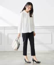 K3LFD28054 a.v.v Elmi(アー・ヴェ・ヴェ) 【低身長サイズ】センタープレススリムパンツ ホワイト