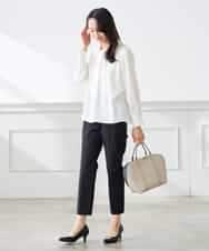 K3LFD28054 a.v.v Elmi(アー・ヴェ・ヴェ) 【低身長サイズ】センタープレススリムパンツ ホワイト