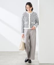 K3LFD31059 a.v.v Elmi(アー・ヴェ・ヴェ) 【低身長サイズ】【洗える】バイアスイージーパンツ ベージュ