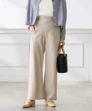 K3LFD31059 a.v.v Elmi(アー・ヴェ・ヴェ) 【低身長サイズ】【洗える】バイアスイージーパンツ ベージュ