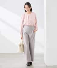 K3LFD31059 a.v.v Elmi(アー・ヴェ・ヴェ) 【低身長サイズ】【洗える】バイアスイージーパンツ ベージュ