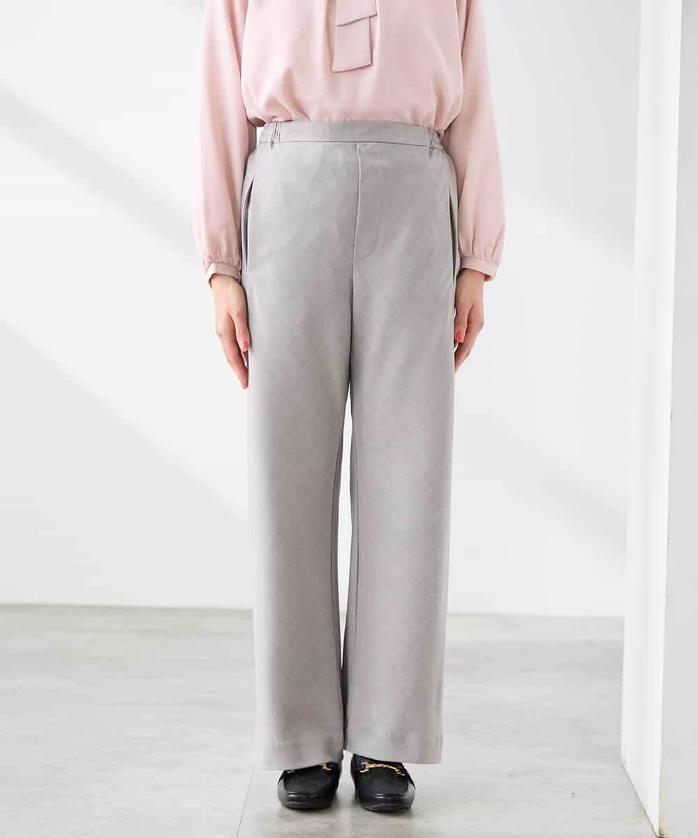 K3LFD31059 a.v.v Elmi(アー・ヴェ・ヴェ) 【低身長サイズ】【洗える】バイアスイージーパンツ ベージュ