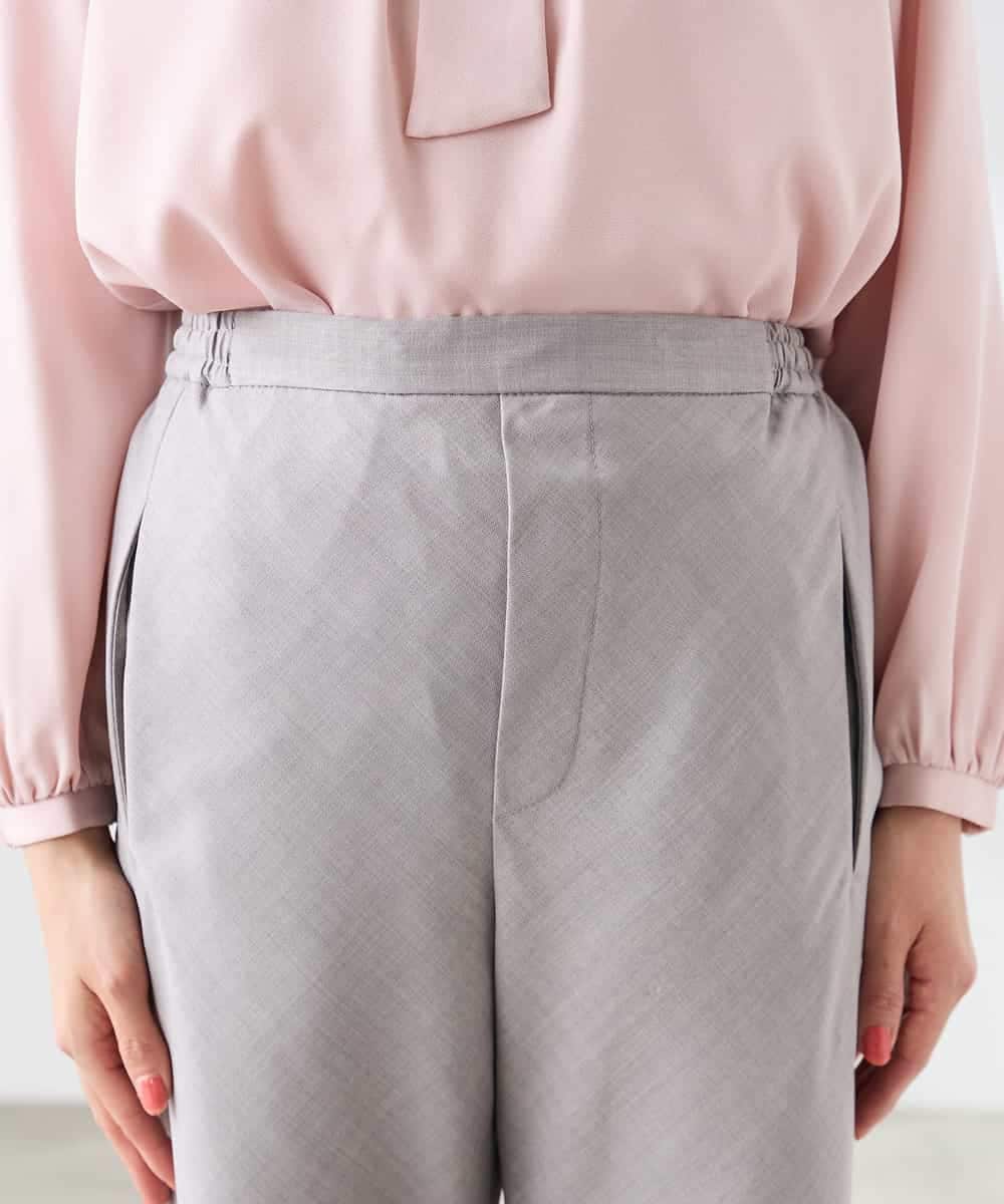 K3LFD31059 a.v.v Elmi(アー・ヴェ・ヴェ) 【低身長サイズ】【洗える】バイアスイージーパンツ ベージュ