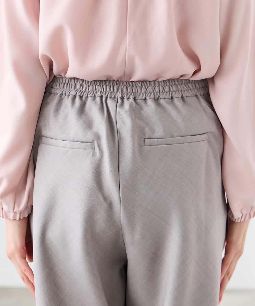 K3LFD31059 a.v.v Elmi(アー・ヴェ・ヴェ) 【低身長サイズ】【洗える】バイアスイージーパンツ ベージュ