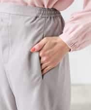 K3LFD31059 a.v.v Elmi(アー・ヴェ・ヴェ) 【低身長サイズ】【洗える】バイアスイージーパンツ ベージュ