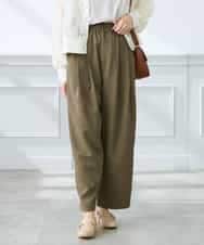 K3LFD32059 a.v.v Elmi(アー・ヴェ・ヴェ) 【低身長サイズ】2タックパンツ カーキ