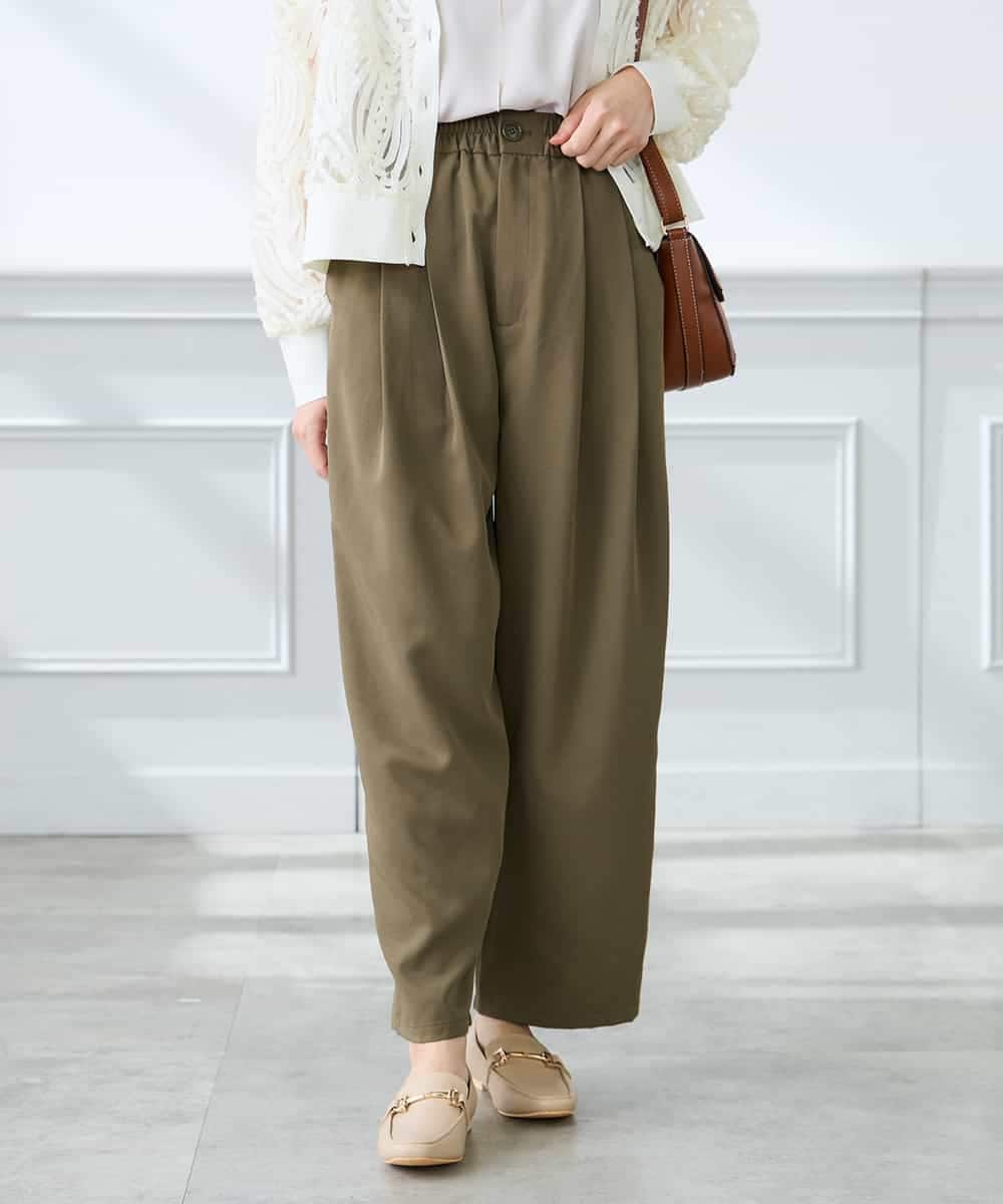 K3LFD32059 a.v.v Elmi(アー・ヴェ・ヴェ) 【低身長サイズ】2タックパンツ カーキ