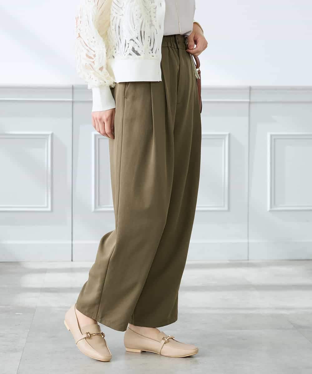 K3LFD32059 a.v.v Elmi(アー・ヴェ・ヴェ) 【低身長サイズ】2タックパンツ カーキ