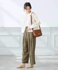 K3LFD32059 a.v.v Elmi(アー・ヴェ・ヴェ) 【低身長サイズ】2タックパンツ カーキ