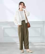 K3LFD32059 a.v.v Elmi(アー・ヴェ・ヴェ) 【低身長サイズ】2タックパンツ カーキ