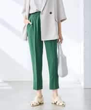 K3LGD14049 a.v.v Elmi(アー・ヴェ・ヴェ) 【低身長サイズ/接触冷感/速乾/UVカット/イージーケア】イージーテーパードパンツ グリーン