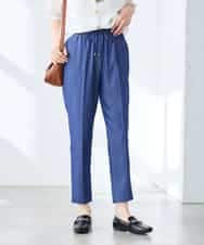 K3LGD14049 a.v.v Elmi(アー・ヴェ・ヴェ) 【低身長サイズ/接触冷感/速乾/UVカット/イージーケア】イージーテーパードパンツ グリーン