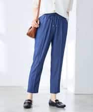 K3LGD14049 a.v.v Elmi(アー・ヴェ・ヴェ) 【低身長サイズ/接触冷感/速乾/UVカット/イージーケア】イージーテーパードパンツ グリーン