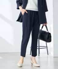 K3LGD14049 a.v.v Elmi(アー・ヴェ・ヴェ) 【低身長サイズ/接触冷感/速乾/UVカット/イージーケア】イージーテーパードパンツ グリーン